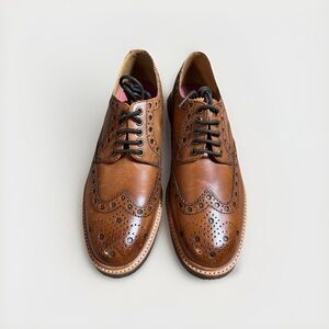 GRENSON "Archie" Brown Goodyear Welt wingtip brogue shoes 8G or Size 9 US